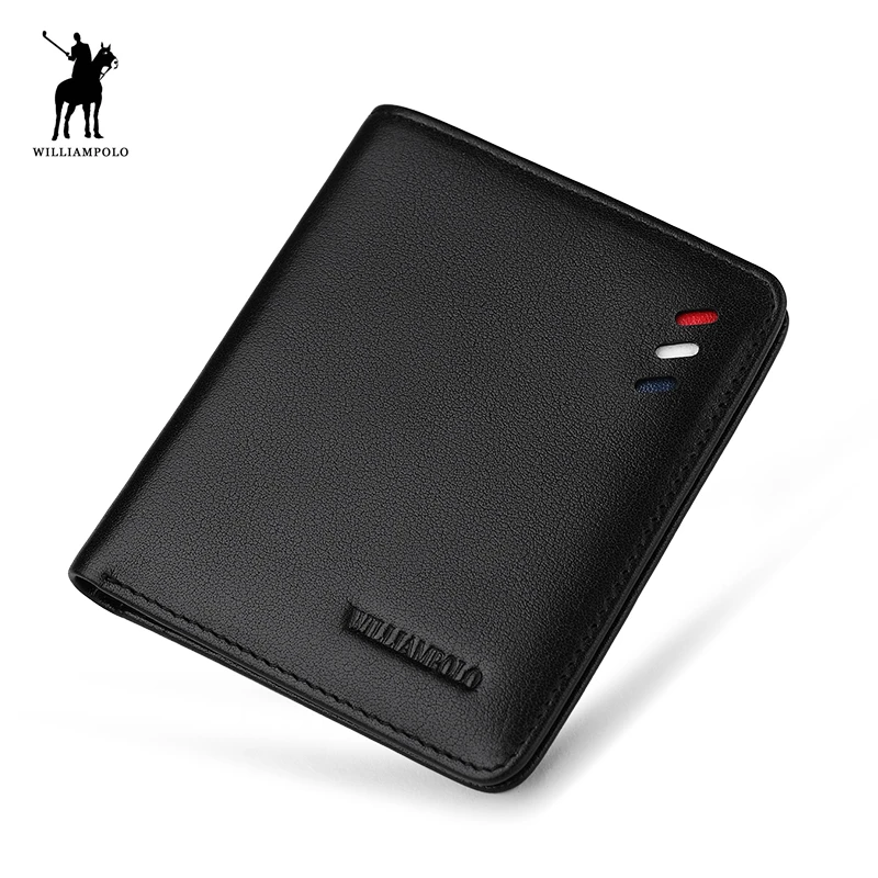Genuine Leather Thin Wallet Slim Credit Card Holder Men Women Mini Small Purse