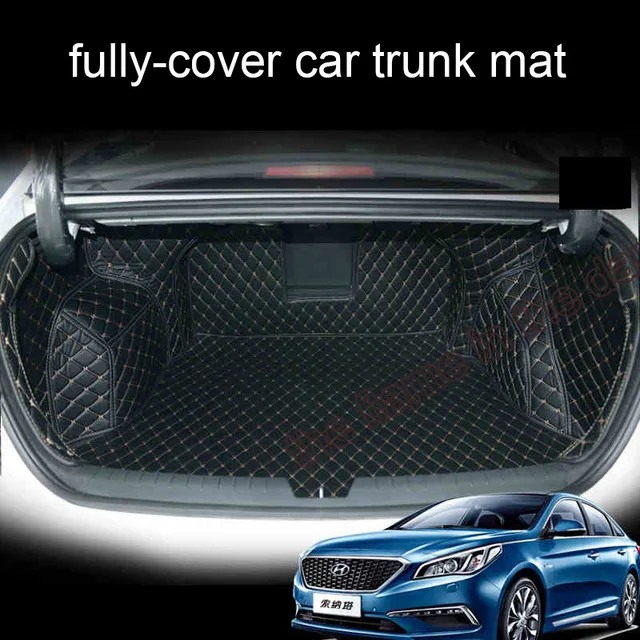 Custom Fit Car Trunk Mat For Hyundai Sonata 2017 2016 9th Custom Fit Car Trunk Mat For Hyundai Sonata 2017 2016 9th Styling Carpet Cargo Liner