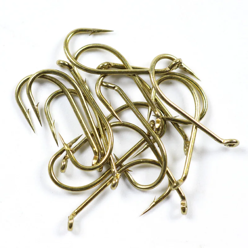 

50pcs Bronze Finish Fly Tying Material Fly Fishing Wet Fly Hook 2X Strong Wire Nymph Hook Size 8 10 12 14 16