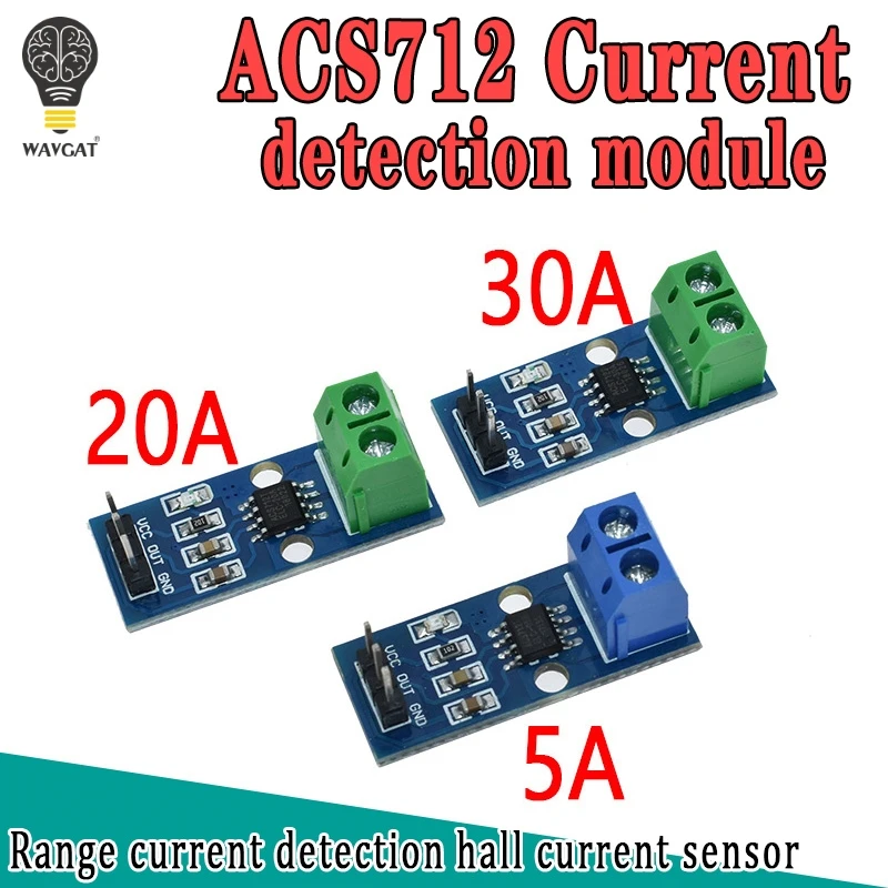 Модуль датчика тока Холла WAVGAT горячая Распродажа ACS712 5A 20A 30A модуль для Arduino 20A|hot