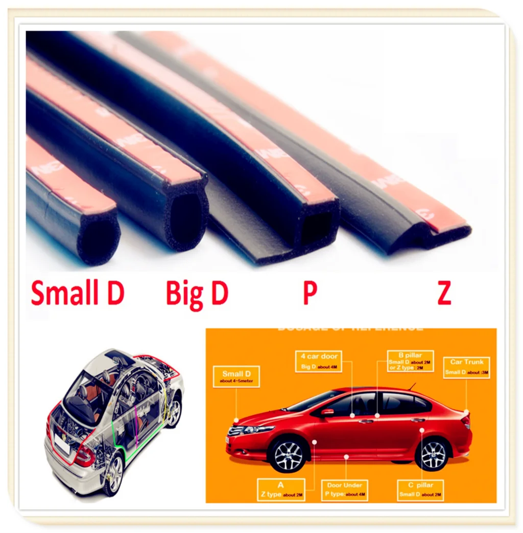 

Car Rubber Insulation Door Sealing Strip for Renault Alaskan Trezor Talisman Kwid Espace Kangoo EZ-GO Captur Arkana Ondelios
