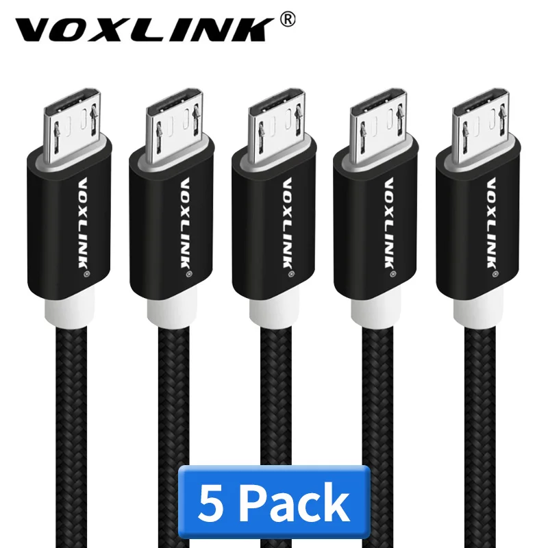 VOXLINK 5 حزمة الألومنيوم النايلون المصغّر usb كابل شحن الهاتف المحمول مناسبة لسامسونج xiaomi LG غالاكسي HTC كابل يو إس بي أندرويد VOXLINK 5 حزمة الألومنيوم النايلون المصغّر usb كابل شحن الهاتف المحمول مناسبة لسامسونج xiaomi LG غالاكسي HTC كابل يو إس بي أندرويد