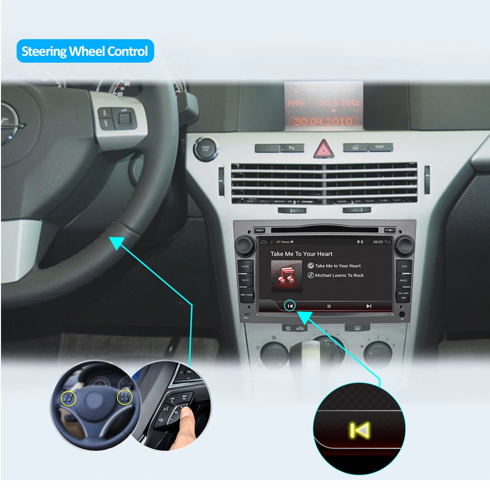 Excellent Android 2 Din Car DVD Autoradio Navigation WIFI BT 4G For Vauxhall Opel Astra H G Vectra Antara Zafira Corsa Multimedia 4G+64G 3