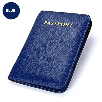 

Lovely Genuine Leather Travel Passport Holder Protector Case for Men Passport Cover Business& Credit Card Holder Case