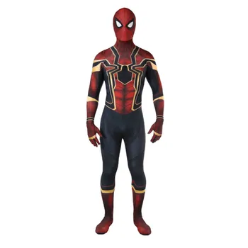 

2019 New Avengers:Infinity War Spider Man Cosplay Tights Spider-Man Superhero Costume Halloween Cosplay Bodysuit For Adult Kids