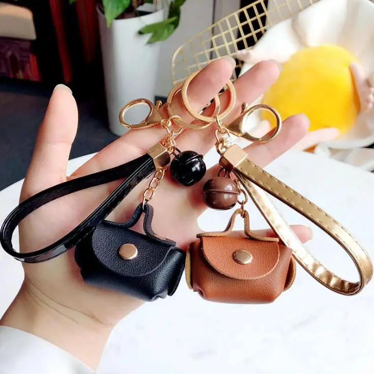 

5 Color New Mini HandBag Shaped Keychain PU Leather Coin Purse Key Holer Car Keyring Bag Pendant Woman Fashion Jewelry Gift