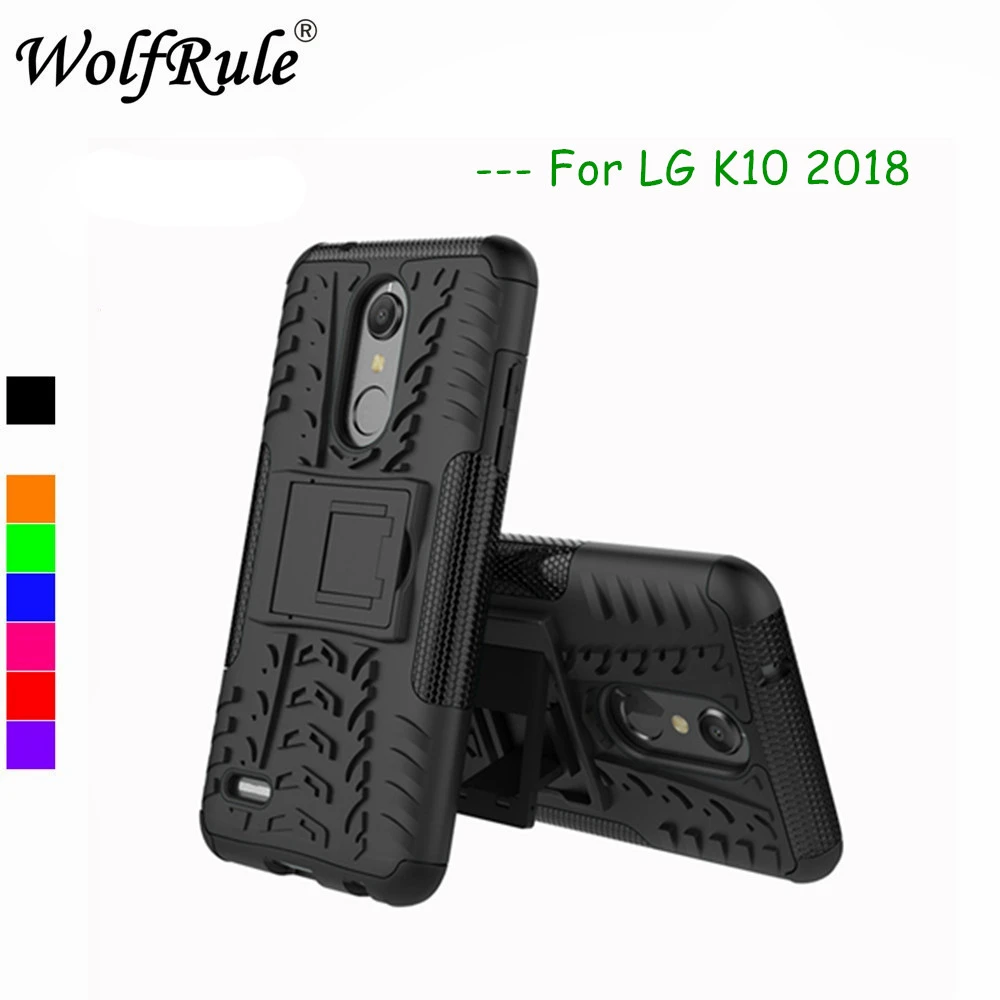 WolfRule para funda K10 2018 funda doble capa armadura trasera para LG K10 2018 funda LG K10 2018 accesorios carcasas de antigolpes para teléfono| - AliExpress