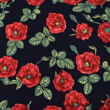 Синяя Нижняя Роза Листья реактивного крашения стрейч хлопчатобумажная ткань для платья пальто tissus au metre tecido tissu telas tela потертый шик