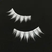 HBZGTLAD белые ресницы Косплей Макияж натуральный длинный крест полоска накладные ресницы