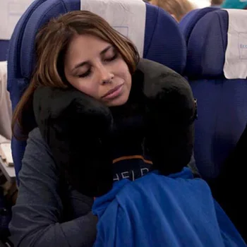 

H Shape Inflatable Travel Pillow Set Light Super Neck Support Pillow Car Seat Office Airplane Travel Pillow and Eyeshade