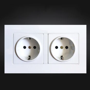 

2pcs European Type Conversion Plug 1 To 3 Way EU Standard Power Adapter Socket Travel Plugs 16A