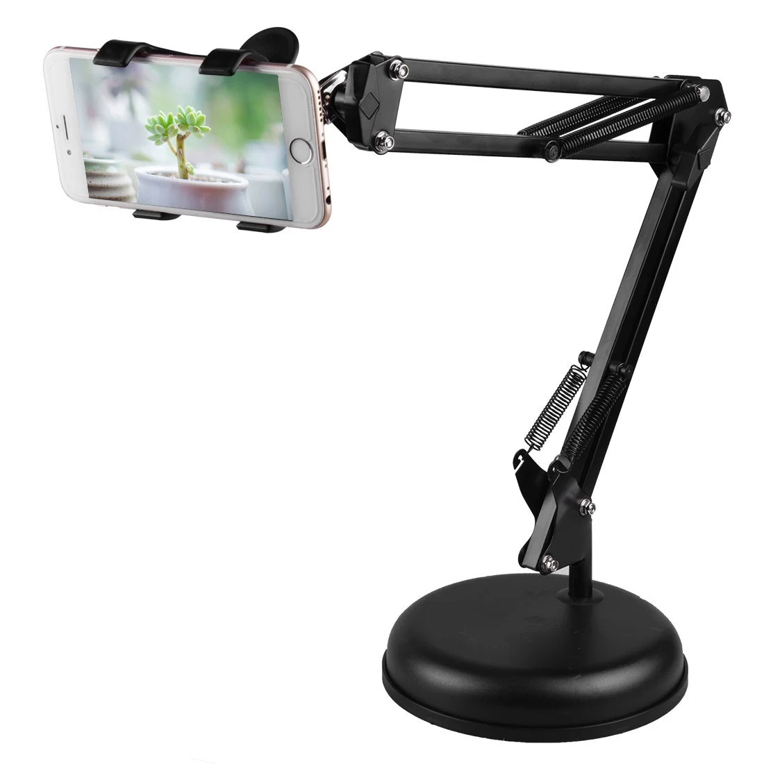 

Fold Stable stent Phone Holder Heavy Base Long Arm 360 Rotatable Lazy Phone Holder 3-axis bracket Universal