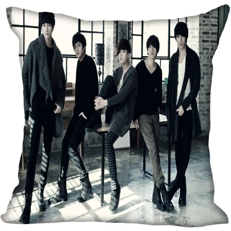 Корея Pop FTISLAND печать квадратные шелковые атласные наволочки 35x35 см 40x40 с одной