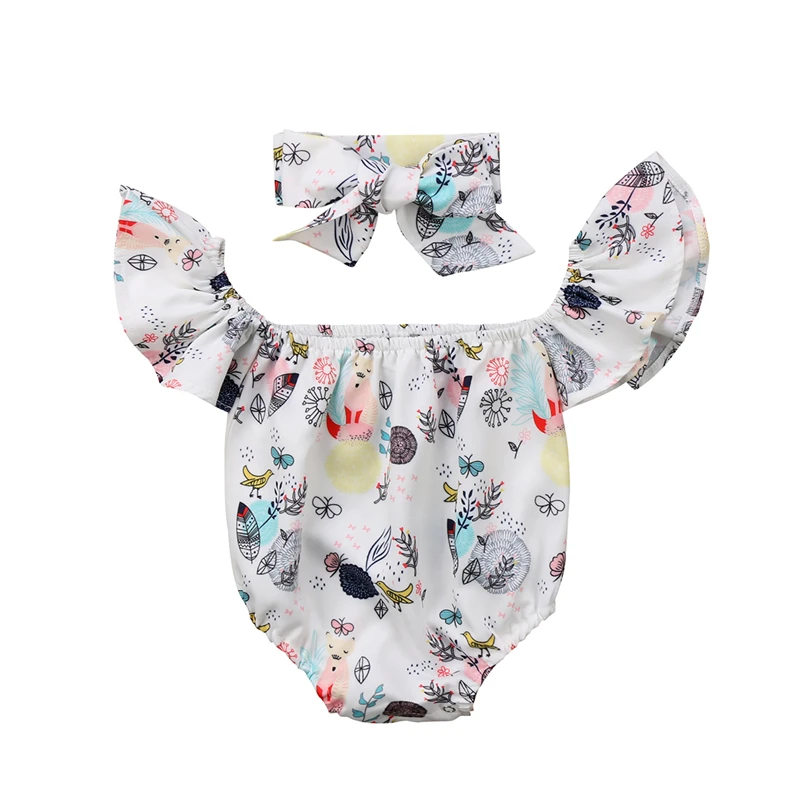 Emmababy 2018 Newborn Infant Baby Kids Girls bodysuit floral print
