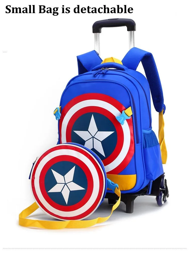 Путешествия багажные сумки для мальчика малыша Тележка школьный рюкзак сумка на колесах для школы сумка тележка на колесах школы прокатки