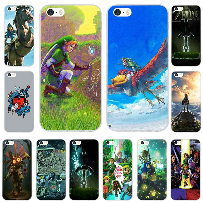 

Soft TPU Mobile Phone Cases for iPhone X 10 7 6 6s 8 Plus 4 4S 5 5S SE 5C Phone Back Cover Capa Coque Bags Hot Legend Of Zeldas