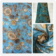 6 momme печати Шелковый шифон ткань, шелк тутового шифона tissu для женщин блузка DIY Одежда, 140 см ширина шелк tissu au метр DSF30