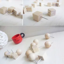 10 шт. круглые квадратные деревянные штифты для большого пальца, материал Escolar, доска для сообщений, бумага, карта, пробковая доска, фиксирующие штифты