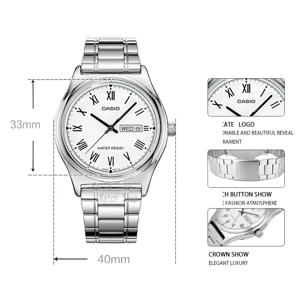 Часы Casio мужские Простые часы лучшие марки роскошные кварцевые