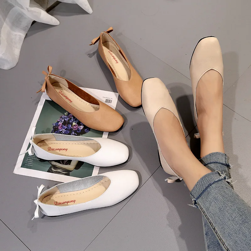 Спортивная обувь; женская кожаная обувь с квадратным каблуком; спортивные кроссовки телесного цвета на плоской подошве; женская обувь; Asakuchi; прогулочная обувь; кроссовки