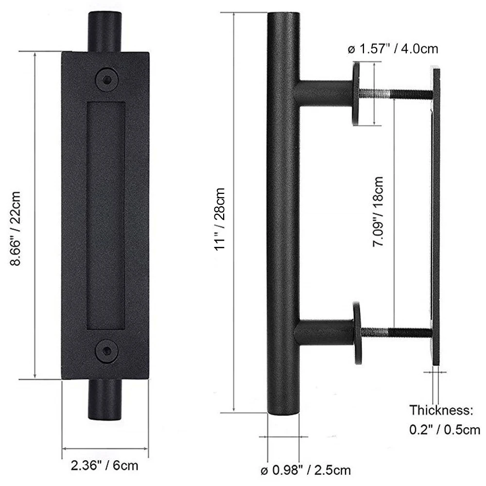 Раздвижная дверная ручка из нержавеющей стали, деревянная дверная ручка, черные дверные ручки для межкомнатных дверей, ручка