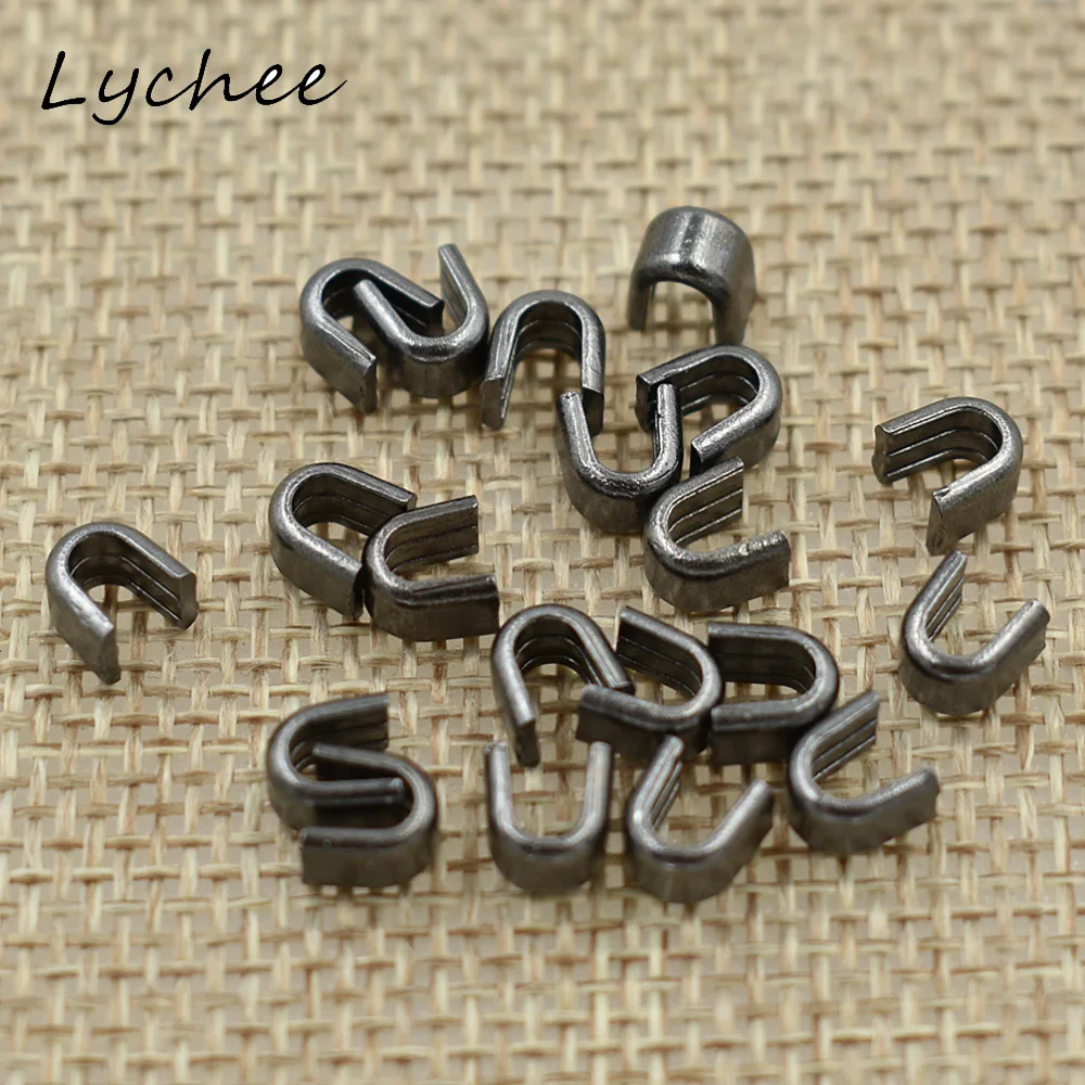 Lychee 20 шт. 8# серебристый черный цвет медь молния Топ металлический стопор DIY ручной работы Швейные Молнии конец аксессуары