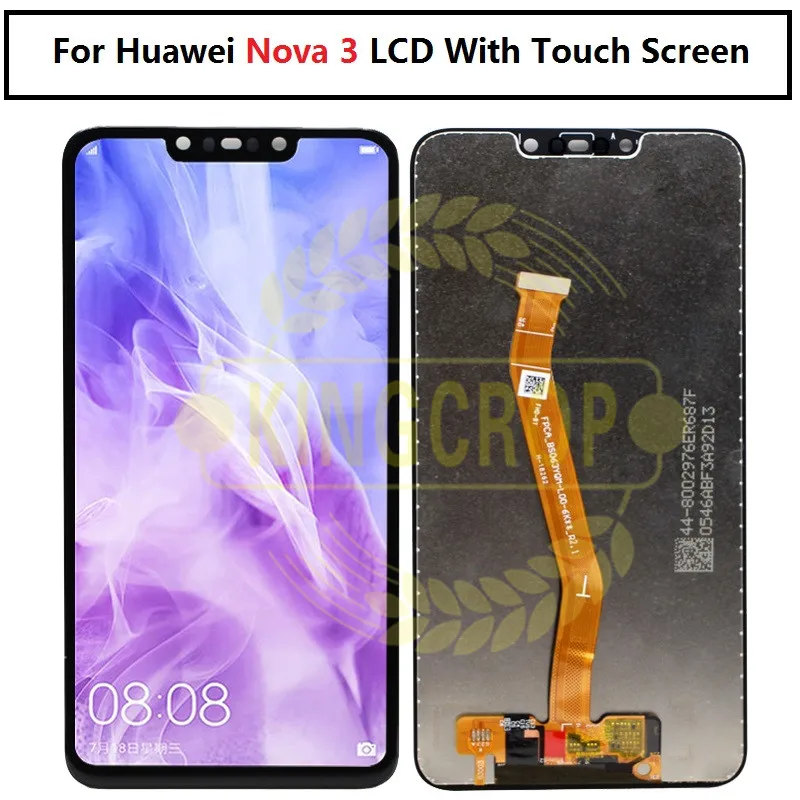

6.3''For Huawei Nova 3 lcd Nova3 INE-LX2 Full LCD DIsplay Touch Screen Digitizer Assembly PAR-AL00 nova3 lcd with frame