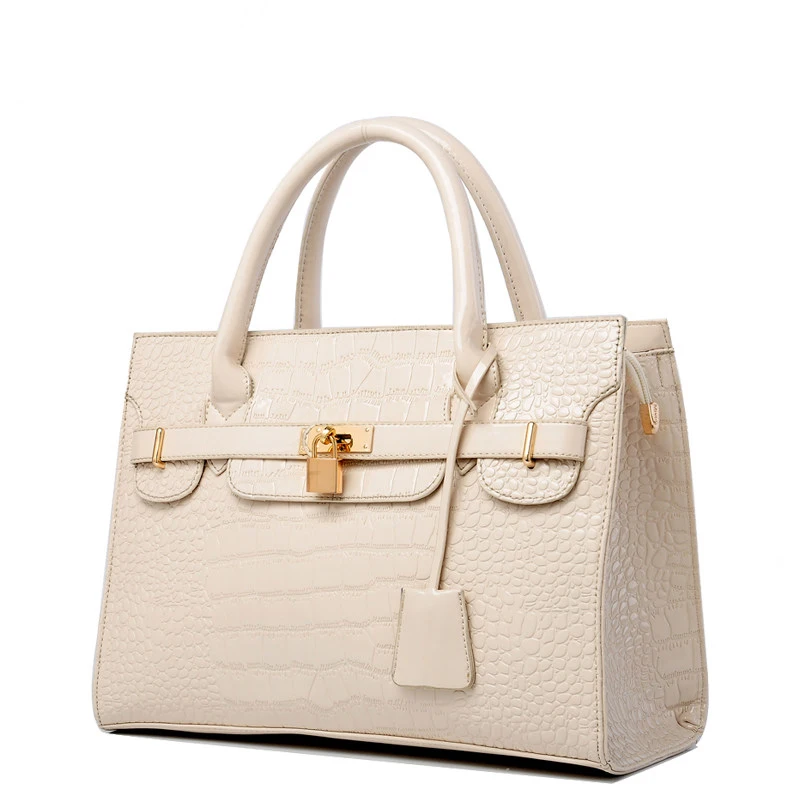 Luxury Designer Crocodile print font b Handbag b font Classy Lock Belt Women Classy Elegant Hand