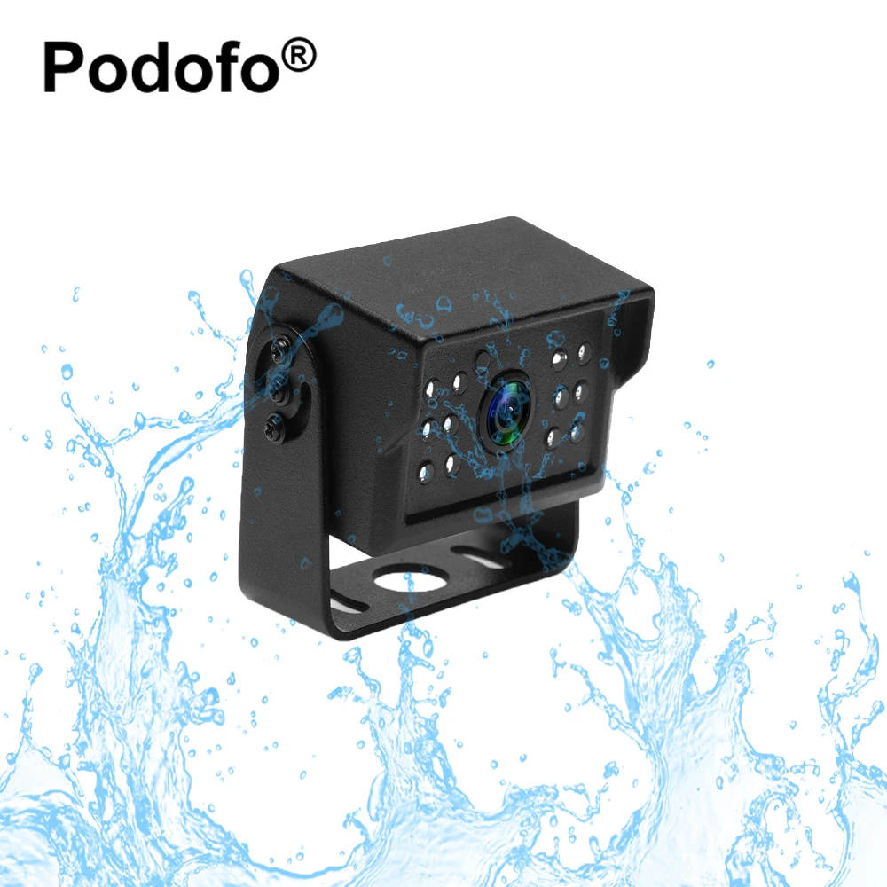 

Podofo Car Backup Camera CCD HD Color Reverse Rearview Cameras 12 IR Night Vision 170 Degree Waterproof Bus Truck Camper Trailer