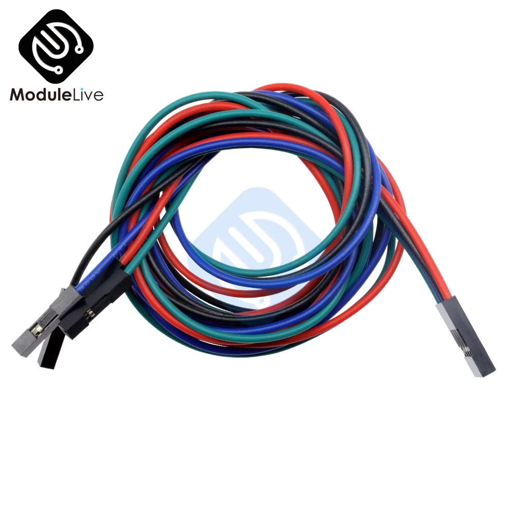 

5pcs 4Pin 70cm Female to Female Jumper Wire Dupont Cables Connector for Arduino 3D Printer Reprap