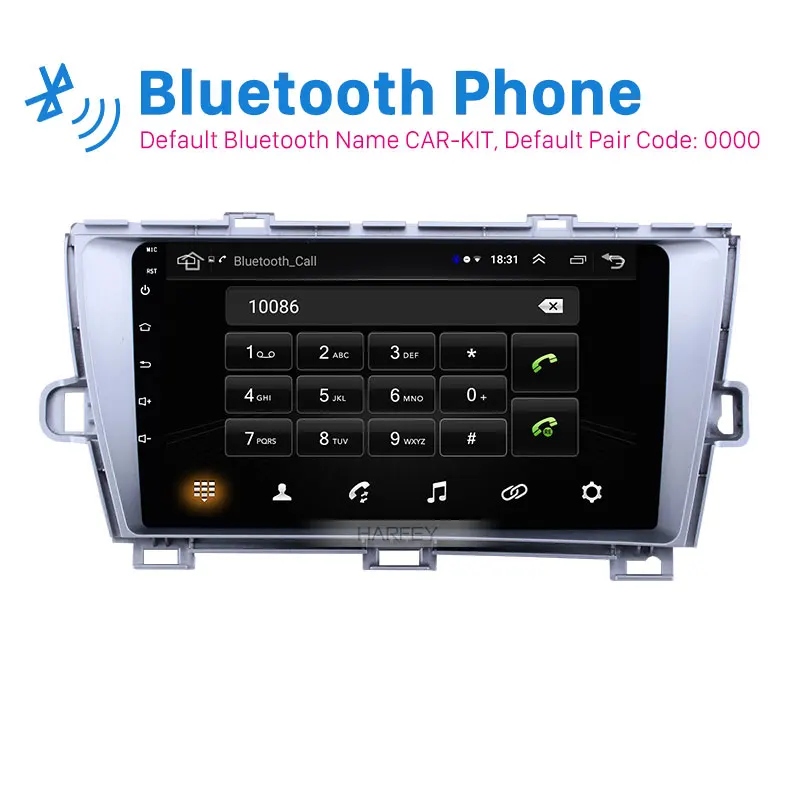 Сенсорный HD радиоприемник Harfey 9 дюймов Android 1 для Toyota Prius 2009 2013 с левым рулем GPS Φ Wi Fi