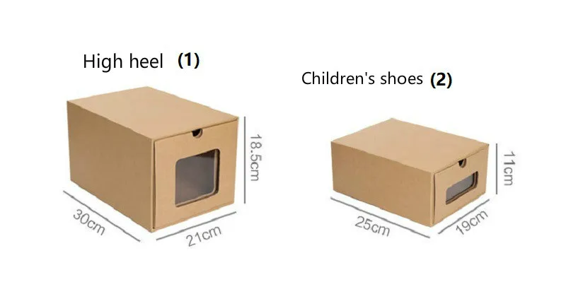 Коробка для хранения обуви из крафт-бумаги в японском стиле, чехол для хранения ящиков, обуви, кроссовок, Органайзер