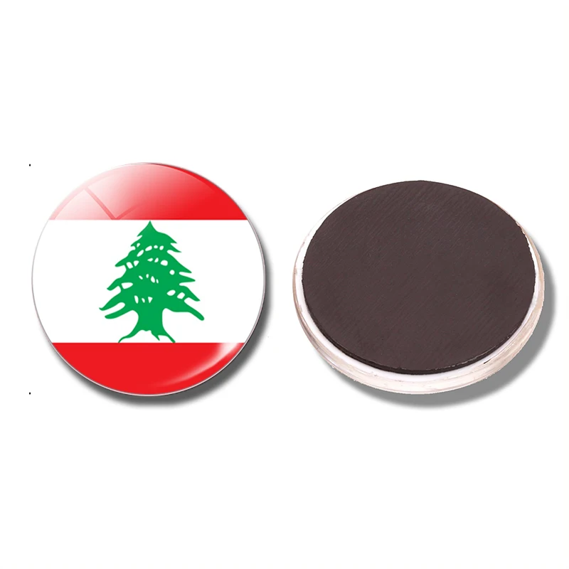The Republic of Lebanon Flag 30 MM Fridge Lebanese Flag Glass