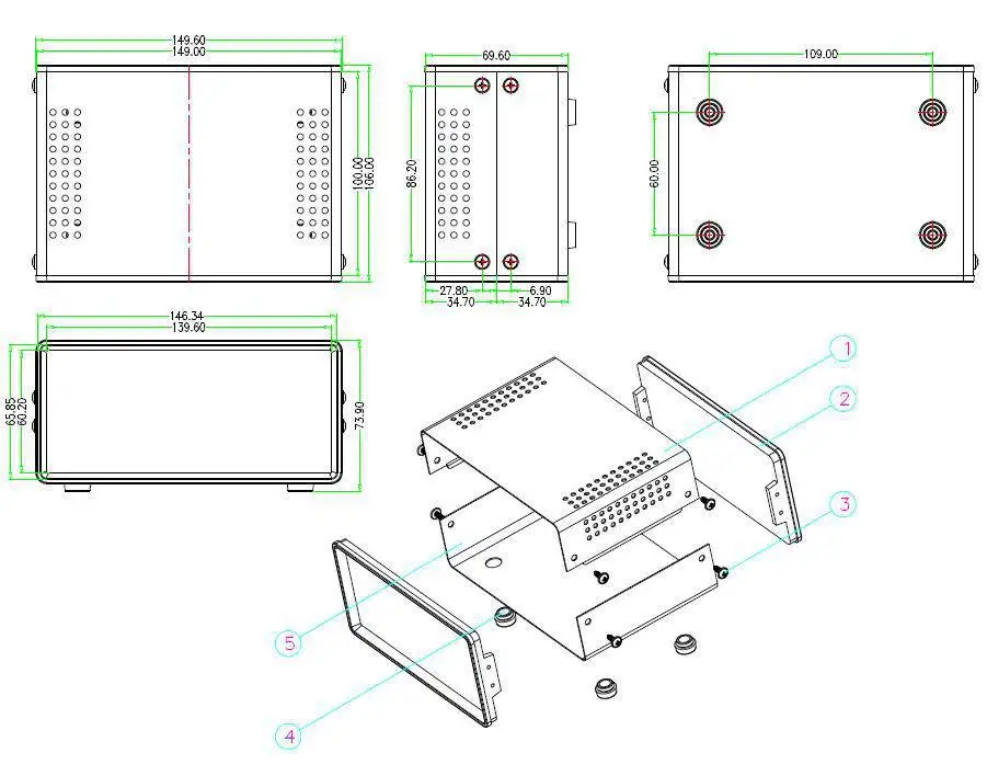 [2 colors] 150*100*70mm Iron enclosure for project box housing diy electronic cases industy switch junction box distribution