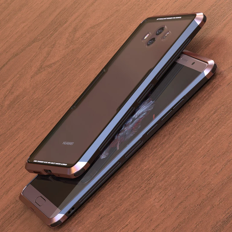 

Transparent coque Huawei Mate 10 Case Luxury Frame Shell Hard Back Glass Cover Case For Huawei Mate 10 Huawei Mate10 Case