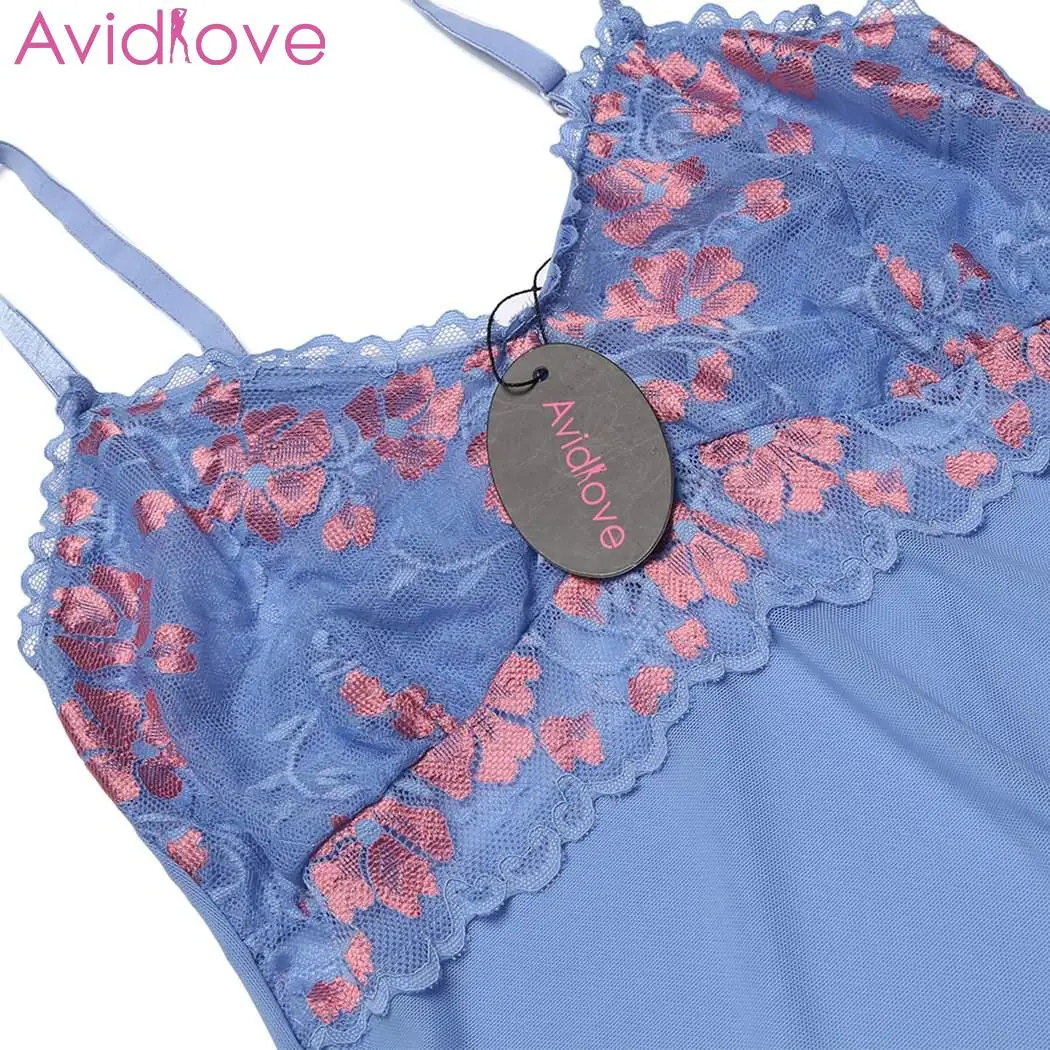Женское нижнее белье Avidlove кружевное Сетчатое платье на тонких бретельках с