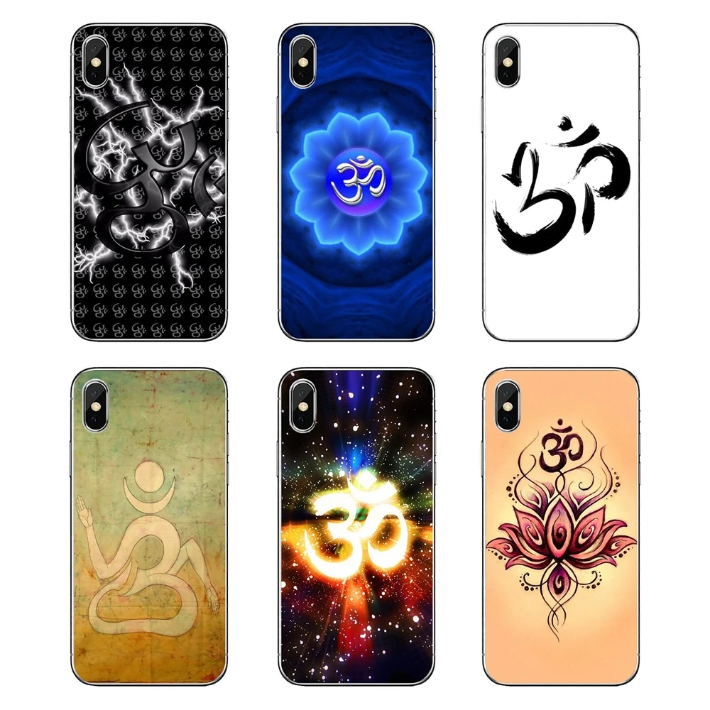 Aum Om символ йоги Печать Искусство для iPod Touch iPhone 4 4S 5 5S 5C SE 6 6S 7 8 X XR XS Plus MAX прозрачные