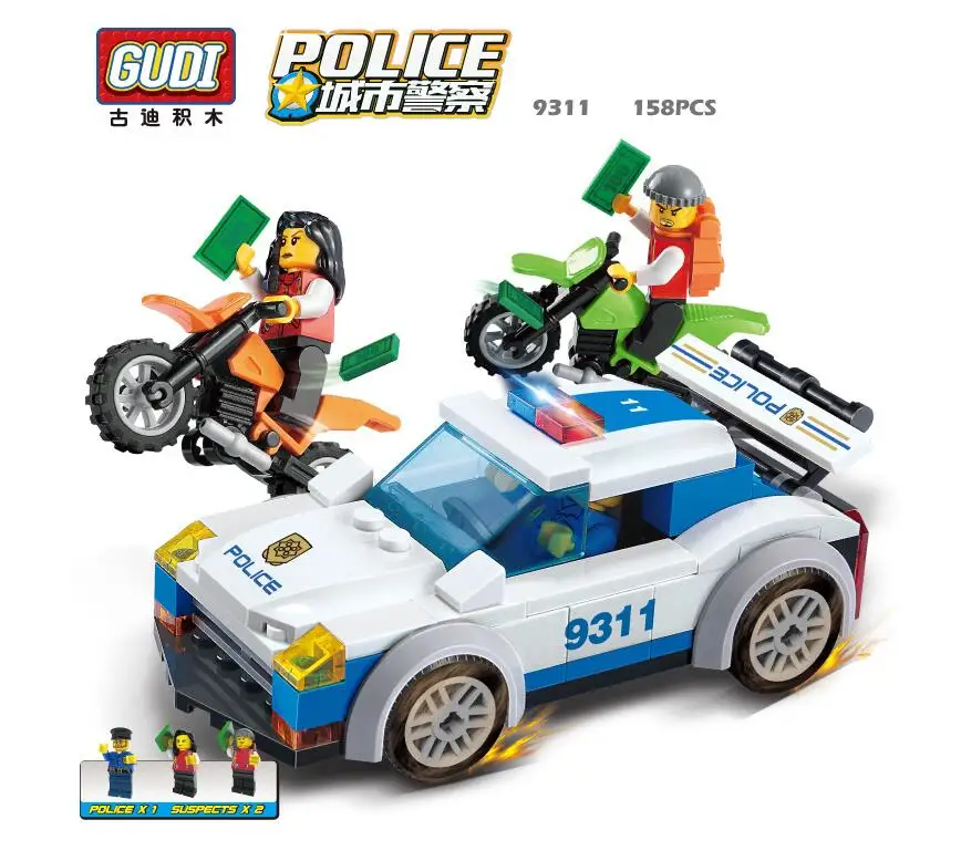 

G Model G9311 158PCS Police Models Building Kits Blocks Toys Hobby Hobbies For Boys Girls