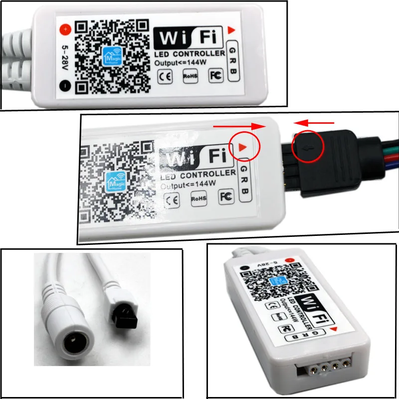 ZGX Wifi Светодиодная лента rgb лампа 5050 wifi беспроводной контроллер ip неоновая