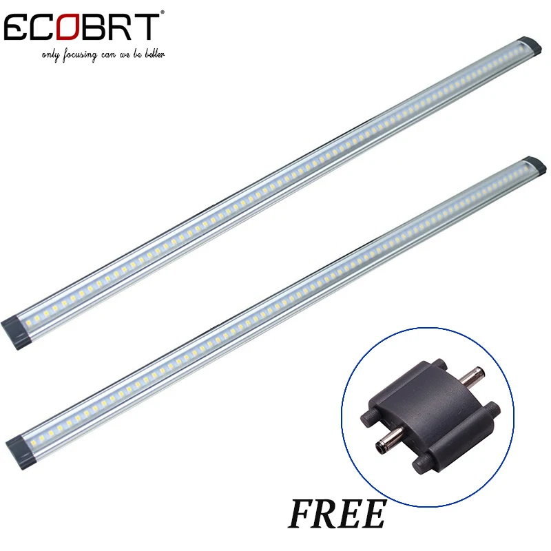 80cm long 9W Kitchen Cabinet Lights 12v Slim Aluminum LED tube lamps Hard Wired Linear Bathroom under Cabinet Lighting 2pcs/lot