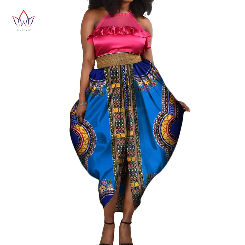 2019 летняя модная юбка узор длинные женские юбки с принтом Империя бутон женские африканские Mid-удлиненная юбка воск оригинальный