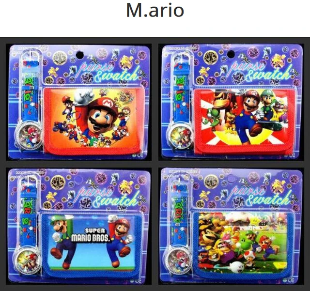 Wholesale 12Sets Super Mario Bros Wristwatch watch and Purses Wallets Party Favo Wholesale 12Sets Super Mario Bros Wristwatch watch and Purses Wallets Party Favo