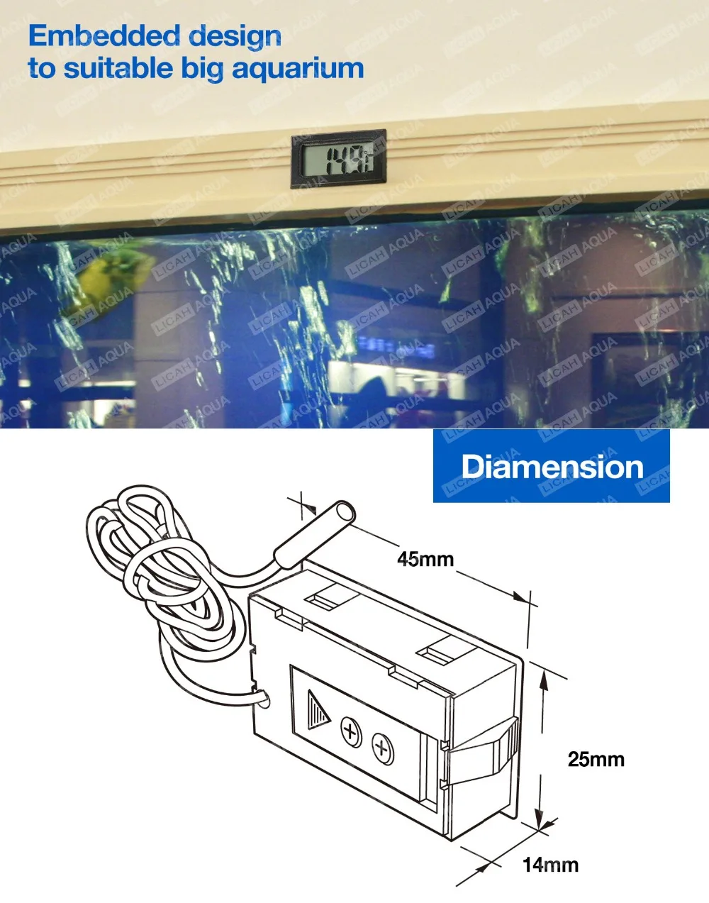 LICAH аквариумный термометр T-02