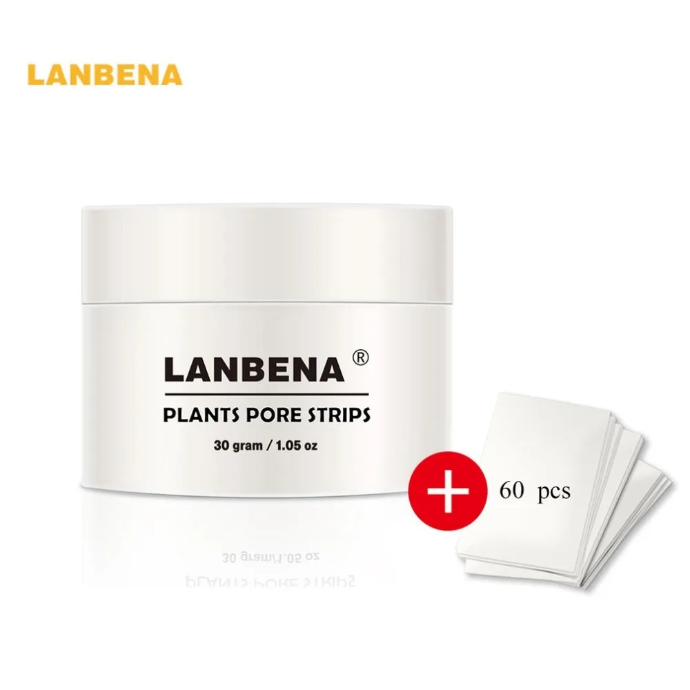 Koop LANBENA 60 stks Neus Comedondrukker Neus Masker Porie Strip Zwart Hoofd Peeling Masker Diepe Reiniging Huidverzorging FreeShipping