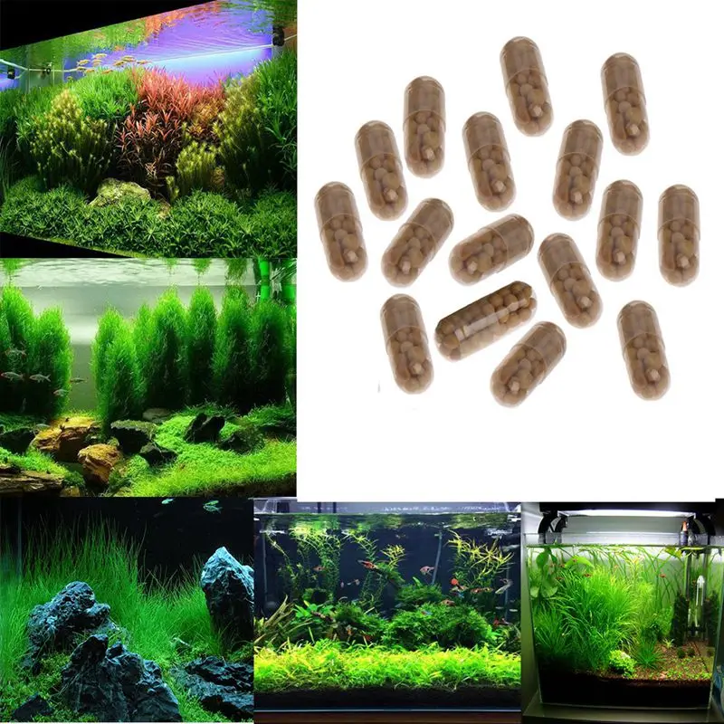 

40 Pcs/bag Aquatic Plant Water Grass Root Fertilizer Condensed Aquarium Safe Fish Tank Cylinder Water Grass Nutrition Fertilizer