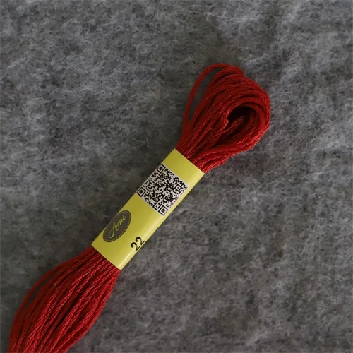 Бренд Amo, 35 DMC, новые цвета, 6 шт. в упаковке, хлопковая нить с вышивкой, двойная мерсеризованная, египетское длинное волокно, хлопок, 6 нитей - Цвет: COLOR-22