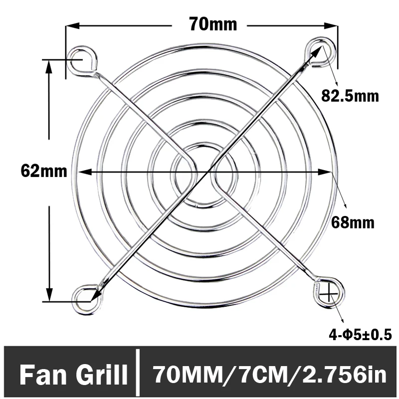 

10 Pieces Metal Wire Finger Guard 70mm Grill for Computer PC Cooling Fan