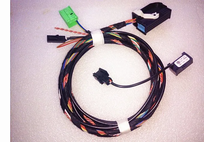 Кабель адаптер 9W2 9W7 Play и Plug для микрофона Passat B6 Jetta Golf MK5 6 Tiguan RCD510 RNS510 1K8 035 730D|Клипсы