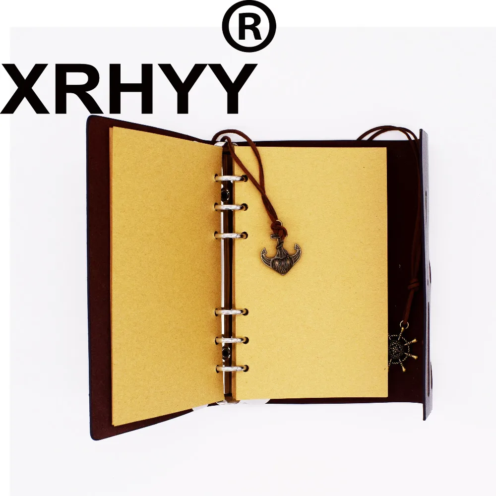 XRHYY разноцветный кожаный блокнот для записей винтажный морской спиральный