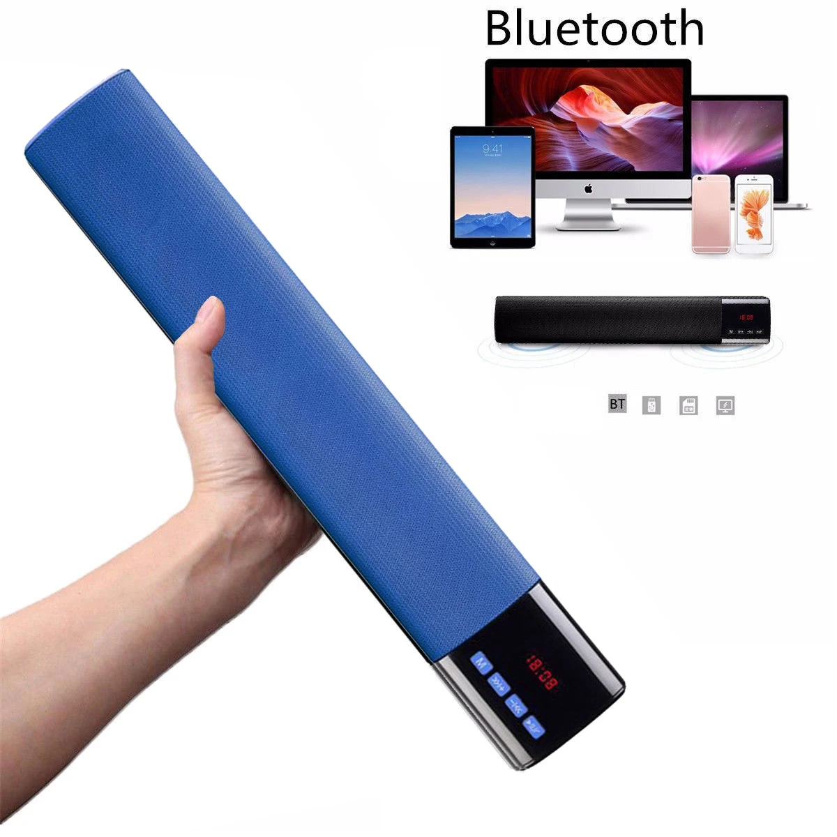 

HOT-Bluetooth Wireless 3D Soundbar Sound Bar Theater HiFi Speaker System Subwoofer